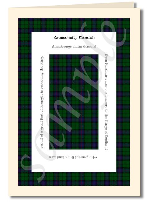 Armstrong tartan greeting card